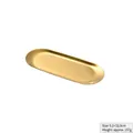 Elegant gold oval stainless steel tray for jewelry storage or food serving, 22.8cm - Medium Oval Gold