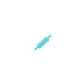 Turquoise silicone rolling pin with ergonomic PP handles for all home baking needs - 22.5cm / Blue