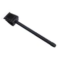 Multifunctional 3-in-1 BBQ grill cleaning brush with steel wire bristles and metal scraper - Thin / 36.5cm