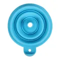 Blue folding silicone funnel portable collapsible kitchen tool for oil and liquid - Blue