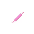 Pink silicone rolling pin with ergonomic PP handles for baking and pastry dough - 30.5cm / Pink