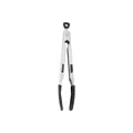 Pinzas de cocina de acero inoxidable 304 con mangos de silicona negra resistentes - Pinzas con Soporte / Negro