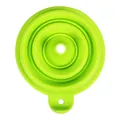 Bright green collapsible silicone funnel for easy liquid and oil kitchen dispensing - Green