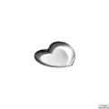 Polished silver heart-shaped stainless steel mini tray for jewelry storage or sauces - Small Heart Silver