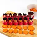12-piece stainless steel vegetable and fruit cutters with protective red PP handles - 12pcs Set / Red