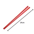 Premium red food-grade silicone chopsticks 24cm length for children and home use - Chopsticks / 24cm / Red