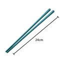 High-quality 24cm food-grade heat-resistant turquoise silicone chopsticks for dining - Chopsticks / 24cm / Light Blue