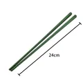 24cm dark green food-grade silicone chopsticks with non-slip texture design - Chopsticks / 24cm / Olive Green
