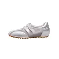 Zapatillas de ballet con cuña de malla transpirable plateadas para mujer con velcro - 35 / Plateado