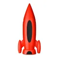 Affilacoltelli manuale in ceramica con design a razzo verticale in rosso vivace - Rosso