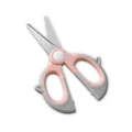 Forbici alimentari portatili per neonati con lame in acciaio inox in rosa e grigio - Imballaggio in sacchetto / Rosa chiaro