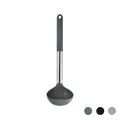 Grey silicone soup ladle with stainless steel handle, available in three colors - Soup Ladle