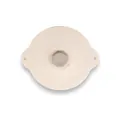 Beige multifunctional silicone suction lid for bowls and cups with textured design - 6 Inch (Diameter 15cm)