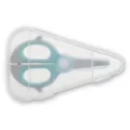 Forbici portatili per pappa neonati con custodia protettiva triangolare per bimbi - Include scatola di immagazzinaggio / Blu Scuro