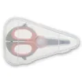 Forbici portatili arancioni per alimenti per neonati in custodia triangolare trasparente - Include scatola di immagazzinaggio / Rosa chiaro