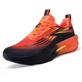 High-performance lightweight running shoes with orange and black gradient design - 35 / Orange