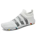White lightweight barefoot water shoes designed for swimming diving and beach yoga activities - 36 / All White