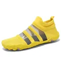 Lightweight yellow mesh water shoes for beach swimming and outdoor stream walking - 36 / Yellow