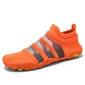 Vibrant orange lightweight barefoot water shoes for beach and swimming activities - Orange