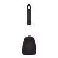 Black heat-resistant silicone kitchen spatula with ergonomic stainless steel handle - Small Spatula (Scraper Spatula)