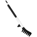Professional silicone kitchen tongs with stand for BBQ and pasta serving - 12 Inch / Black