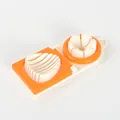 Cortador de huevos multifunción 2 en 1 naranja y rebanador de acero inoxidable - Naranja
