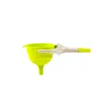 Embudo de silicona plegable verde lima con mango de clip para uso en la cocina - Pequeño (6 cm de Diámetro) / Verde Brillante