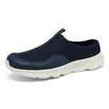 Mocassins respirants en mesh bleu marine pour hommes avec semelle blanche ultra légère - 39 / Bleu