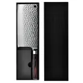 Hammered Chinese chef knife with wooden handle in premium black gift box packaging - Hammered Slicing Knife (With Gift Box)