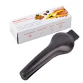 Professional black manual chestnut opener and nut cracker tool with packaging box - Black