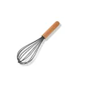 Durable silicone whisk with a natural ergonomic wooden handle for home baking - Whisk