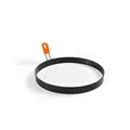 Non-stick round egg ring mold with heat-resistant orange silicone handle for cooking - Diameter 20cm