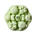 Moule en silicone vert clair avec oursons et pattes de dessin animé pour repas bébé - Vert
