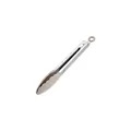 Heat-resistant beige silicone kitchen tongs with anti-slip stainless steel handles for cooking - 9 Inch / Khaki