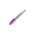 High-quality professional heat-resistant kitchen tongs with purple silicone tips - 9 Inch / Purple