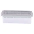 Lebensmittelechte Silikon-Eiswürfelform mit 24 Gittern, Deckel und Aufbewahrungsbox - Weiß