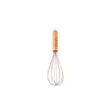 Manual kitchen whisk with an ergonomic wooden handle designed for baking and cooking tasks - Whisk / White