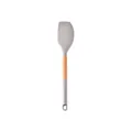 Grey silicone spatula with an ergonomic wooden handle for non-stick kitchenware - Spatula / White