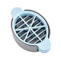Cortador de huevos de plástico azul y gris para seis gajos - Azul
