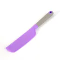 Purple integrated silicone spatula with grey handle for baking and spreading cream - Purple