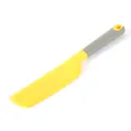 Professional yellow integrated silicone spatula for baking and mixing cakes with gray handle - Yellow