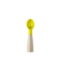 Ergonomic standing ABS plastic ice cream scoop in vibrant yellow and beige finish - Ice Cream Spoon
