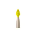 Vertical manual citrus juicer reamer in yellow and grey ABS plastic kitchen tool - Lemon Squeezer