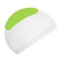 Stainless steel dough scraper with 14cm scale and green handle for precise baking - PP / Green