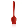 Professional 28cm food-grade red silicone cake scraper with square head for baking - Large (28cm) / Red