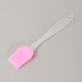 Professional pink silicone basting oil brush with translucent plastic handle for BBQ - Bulk/Loose Packaging / Pink