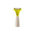 Handheld Y-shaped vegetable peeler with yellow head and beige handle - Y-Shaped Peeler