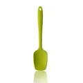 Durable 28cm bright green food grade silicone cake spatula with square head for baking - Large (28cm) / Green