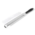 Râpe à fromage et citron professionnelle de 40 cm en acier inox avec manche noir - Emballage en sac / Noir