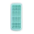 Professional 18-grid mint green silicone ice cube tray with lid for home freezer use - Mint Green